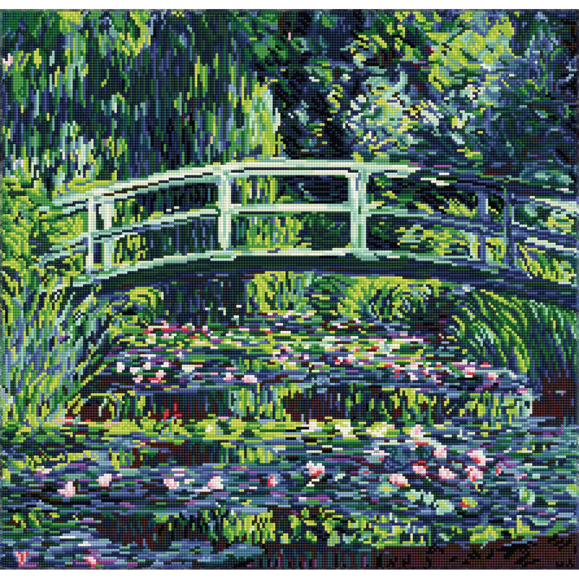 Diamond Dotz® Intermediate Water Lilies and Japanese Bridge Diamond Art Painting Kit
